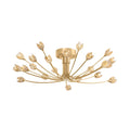 Falkirk 22-Light Semi Flush in Vintage Gold Leaf 30L x 30W x 8.75H