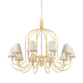 Warrensburg 10-Light Chandelier in Vintage Gold Leaf 44L x 44W x 35.75H