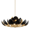Lotus 21-Light Chandelier in Gold Leaf/Black 54L x 54W x 23H