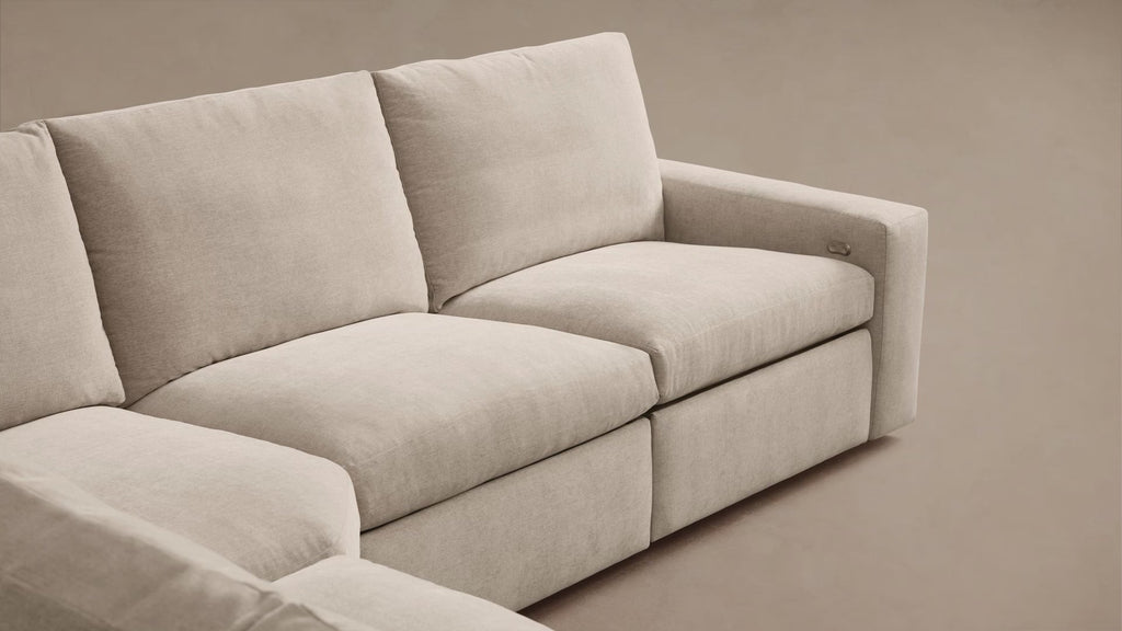 Kipton Wide Arm Three-Piece Motion Modular Sofa