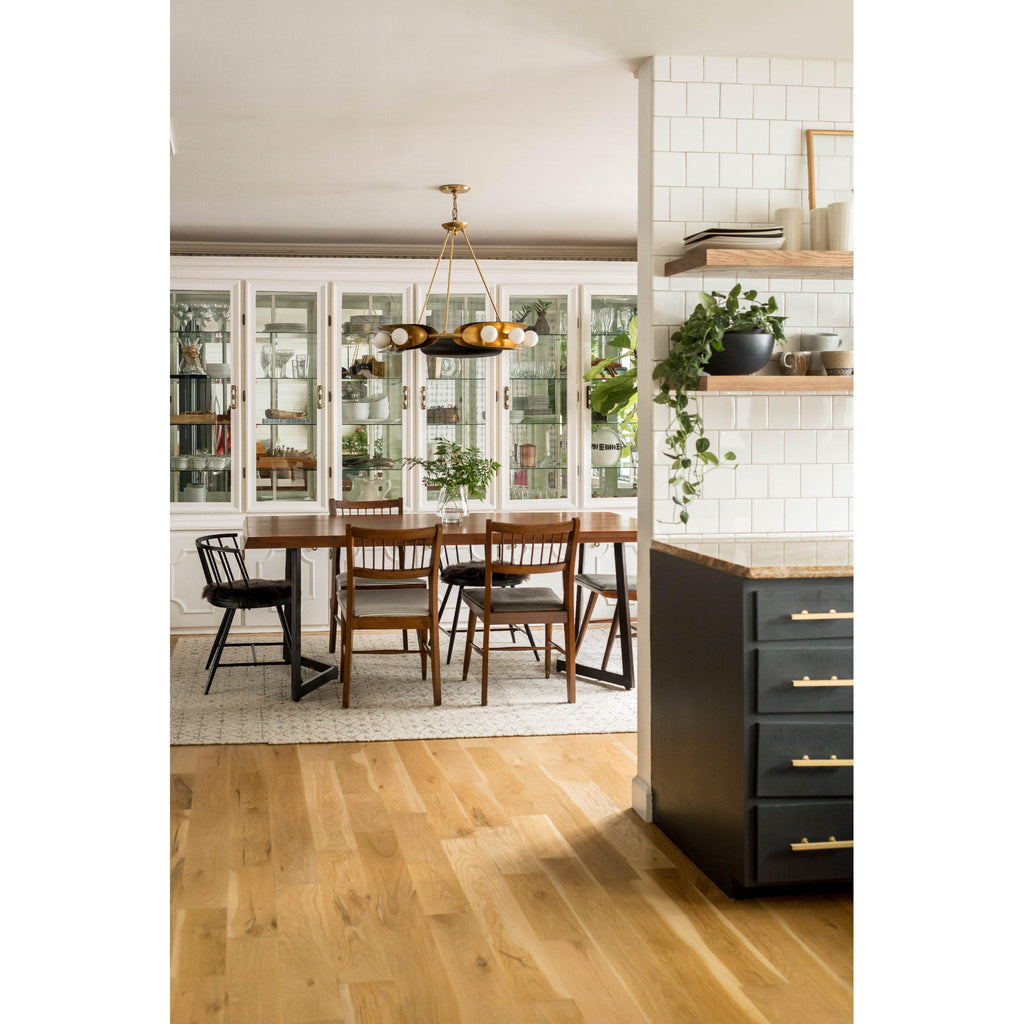 Hopper 9-Light Chandelier in Vintage Brass/Black Brass 32L x 32W x 25H