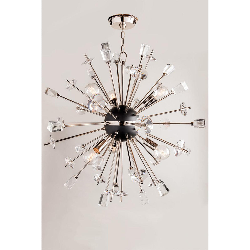 Liberty 12-Light Chandelier in Aged Brass 46L x 46W x 46H