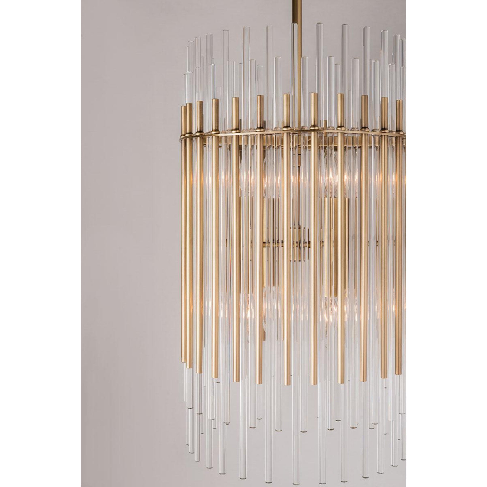 Wallis 10-Light Chandelier in Polished Nickel 20.75L x 20.75W x 30.75H