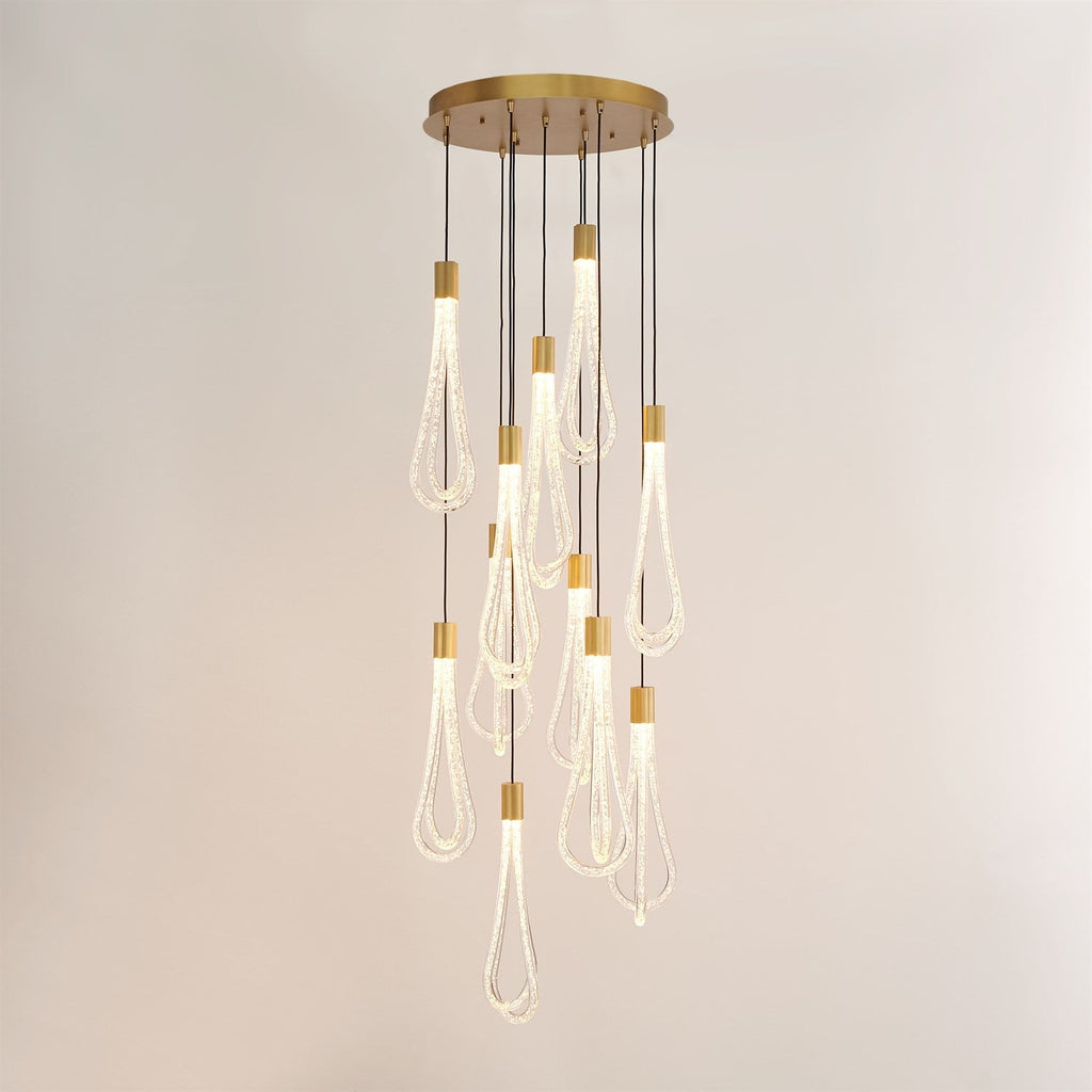 Global Views Round Layered Raindrop Chandelier