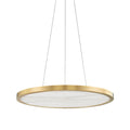 Eastport 1-Light Chandelier in Aged Brass 24L x 24W x 1.25H