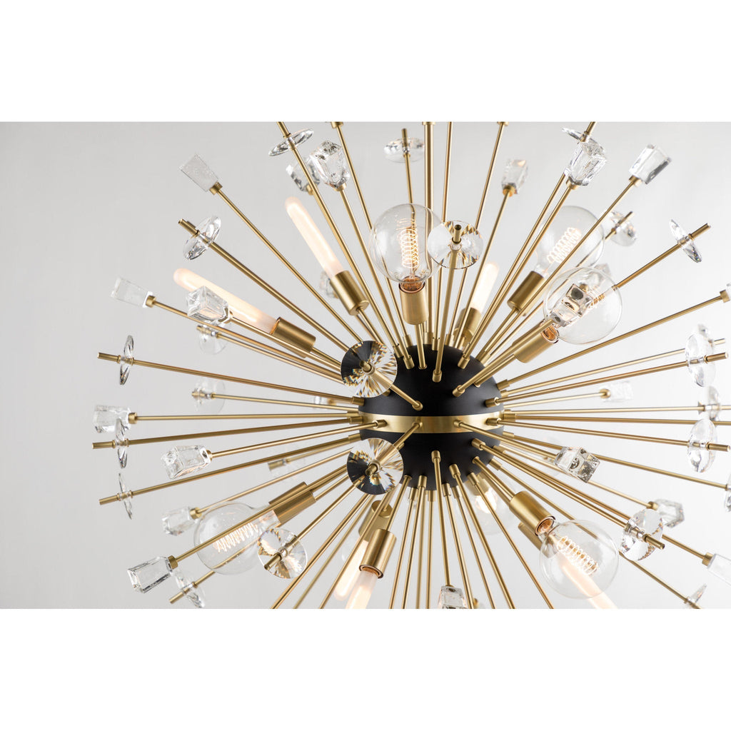 Liberty 6-Light Chandelier in Aged Brass 32L x 32W x 32H