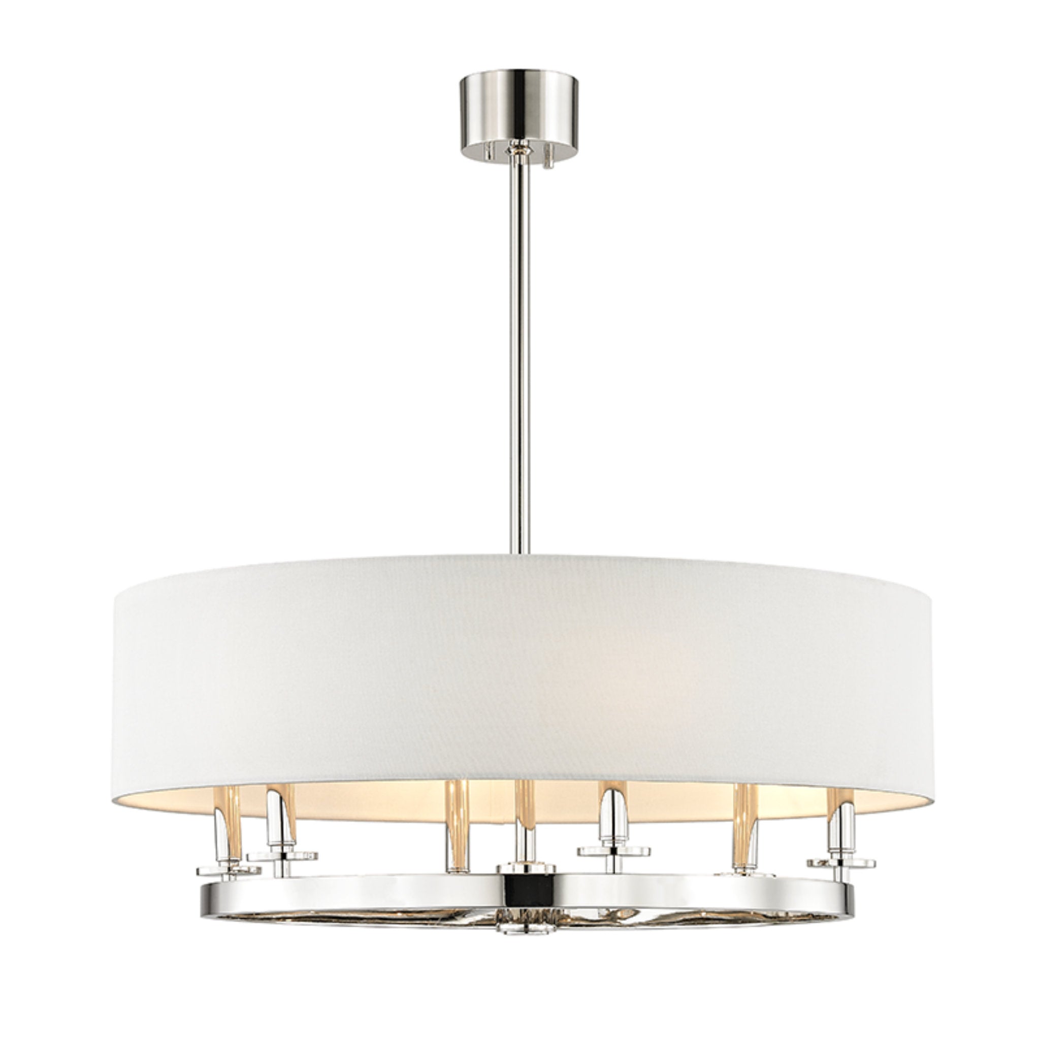 Durham 6-Light Chandelier in Polished Nickel 30.75L x 30.75W x 12H