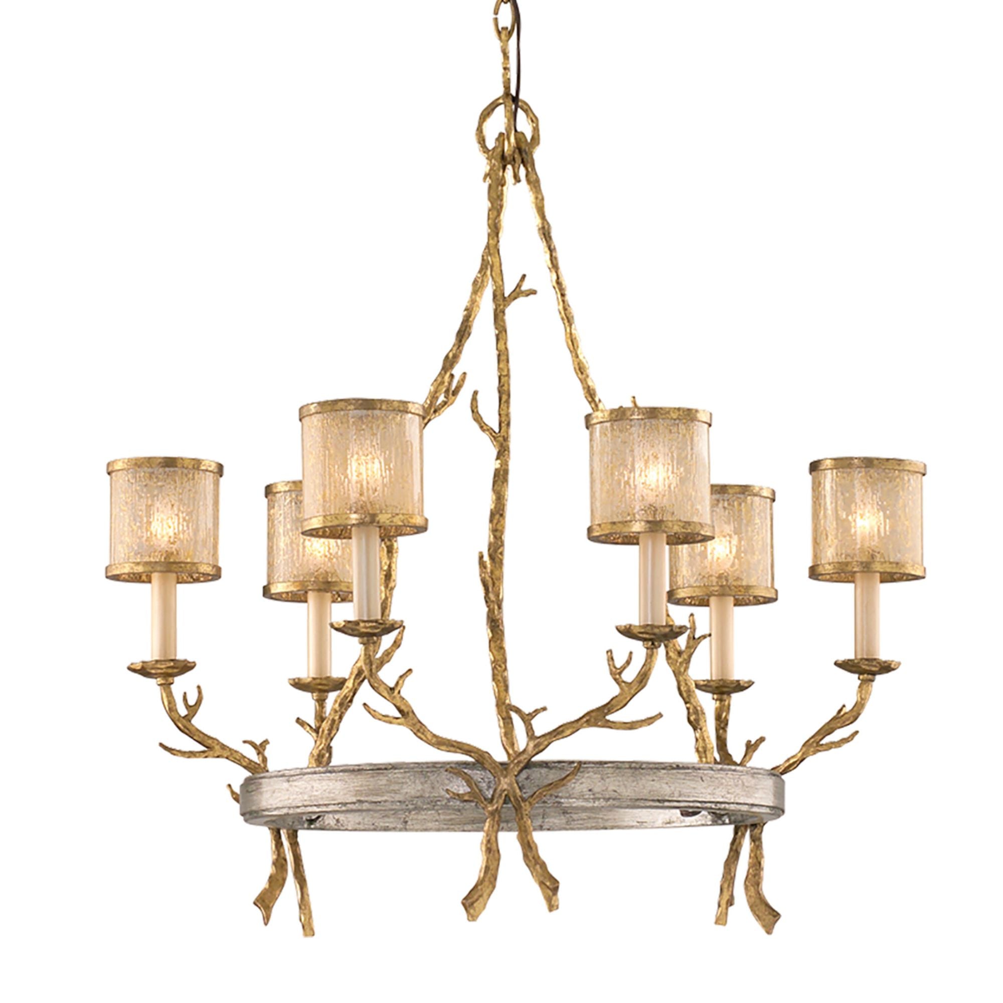 Parc Royale 6-Light Chandelier in Vintage Gold Leaf 29L x 29W x 31.75H