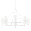 Torch 8-Light Chandelier in White Plaster 48L x 48W x 30.5H