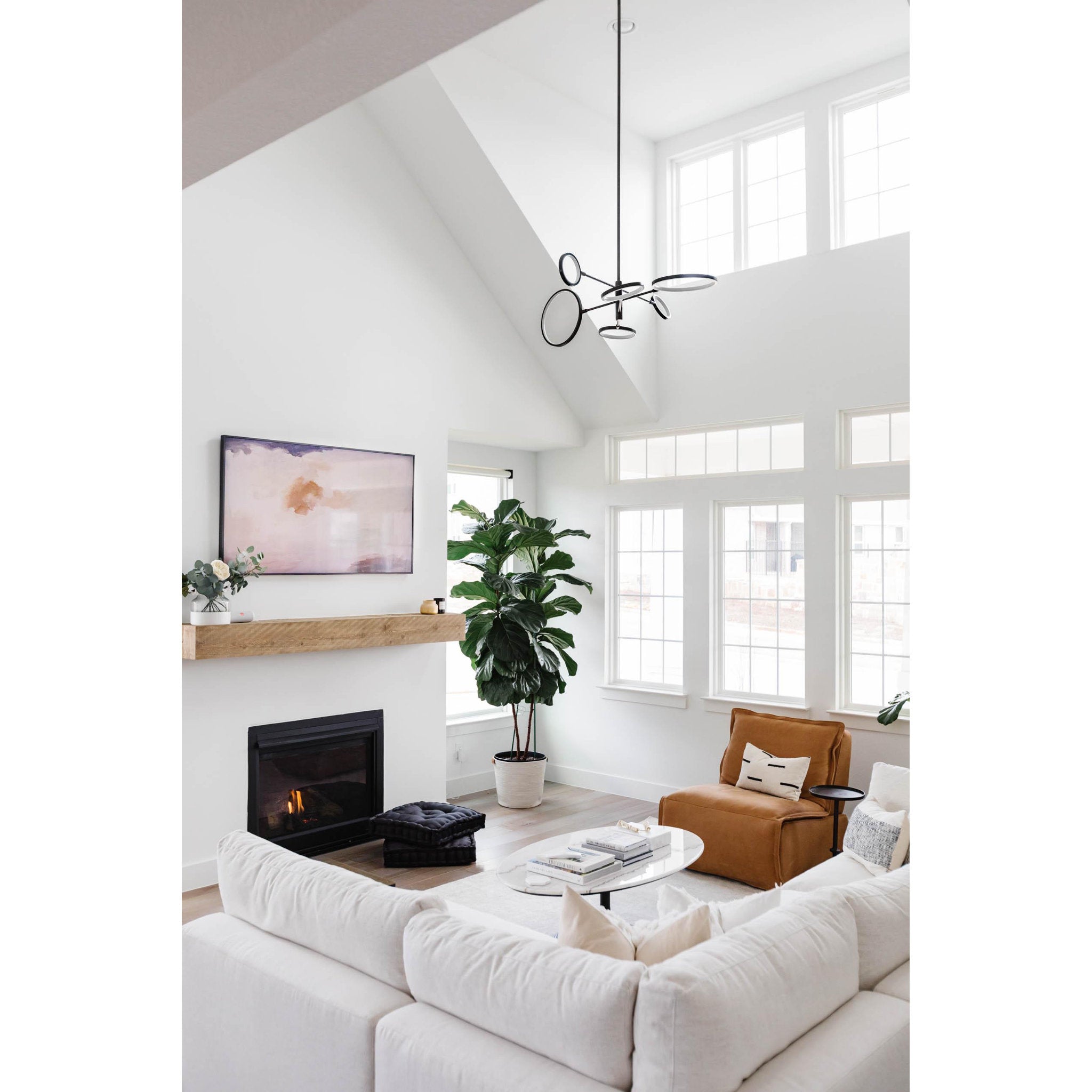 Saturn 0-Light Chandelier in Old Bronze 44.5L x 44.5W x 13.25H