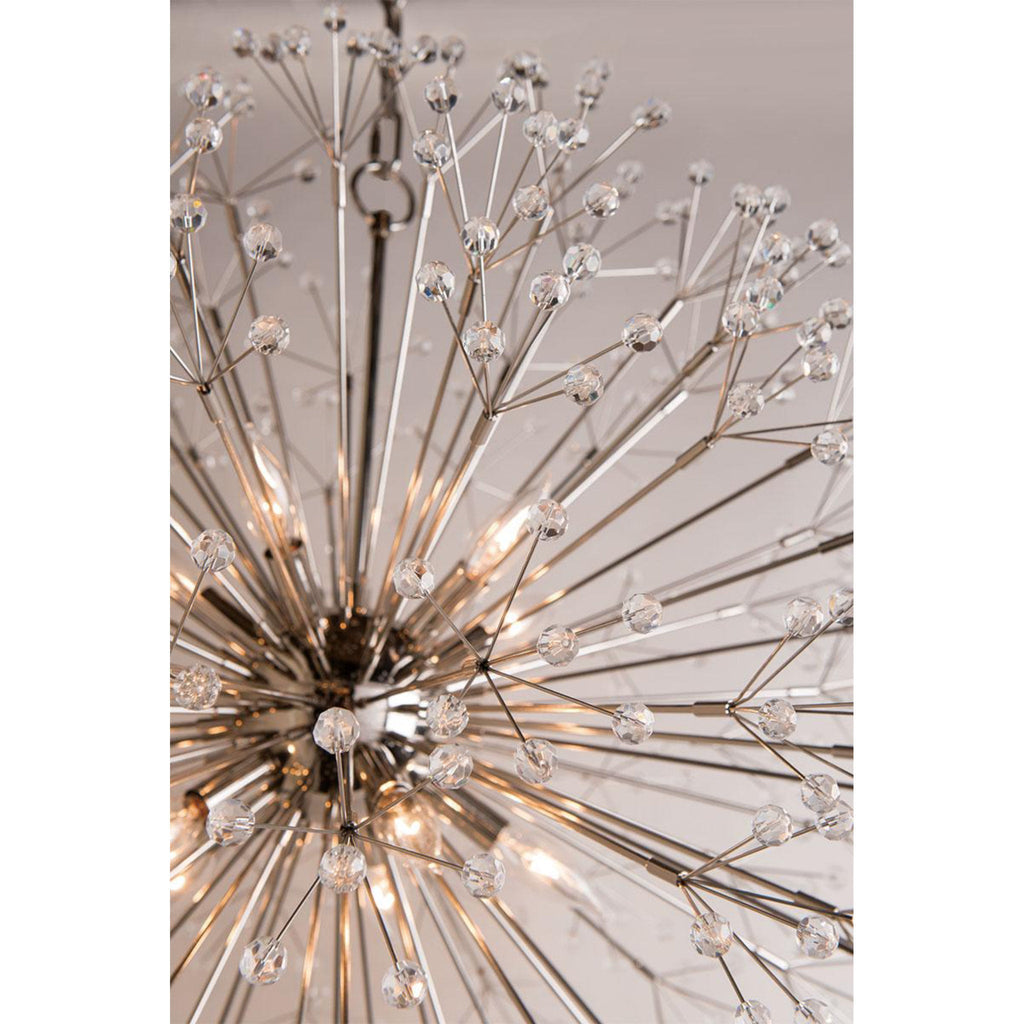 Dunkirk 10-Light Chandelier in Polished Nickel 30L x 30W x 29H