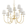 Amina 9-Light Chandelier in Aged Brass 39.25L x 39.25W x 33.5H