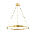 Rosendale 1-Light Chandelier in Aged Brass 28L x 28W x 2.25H