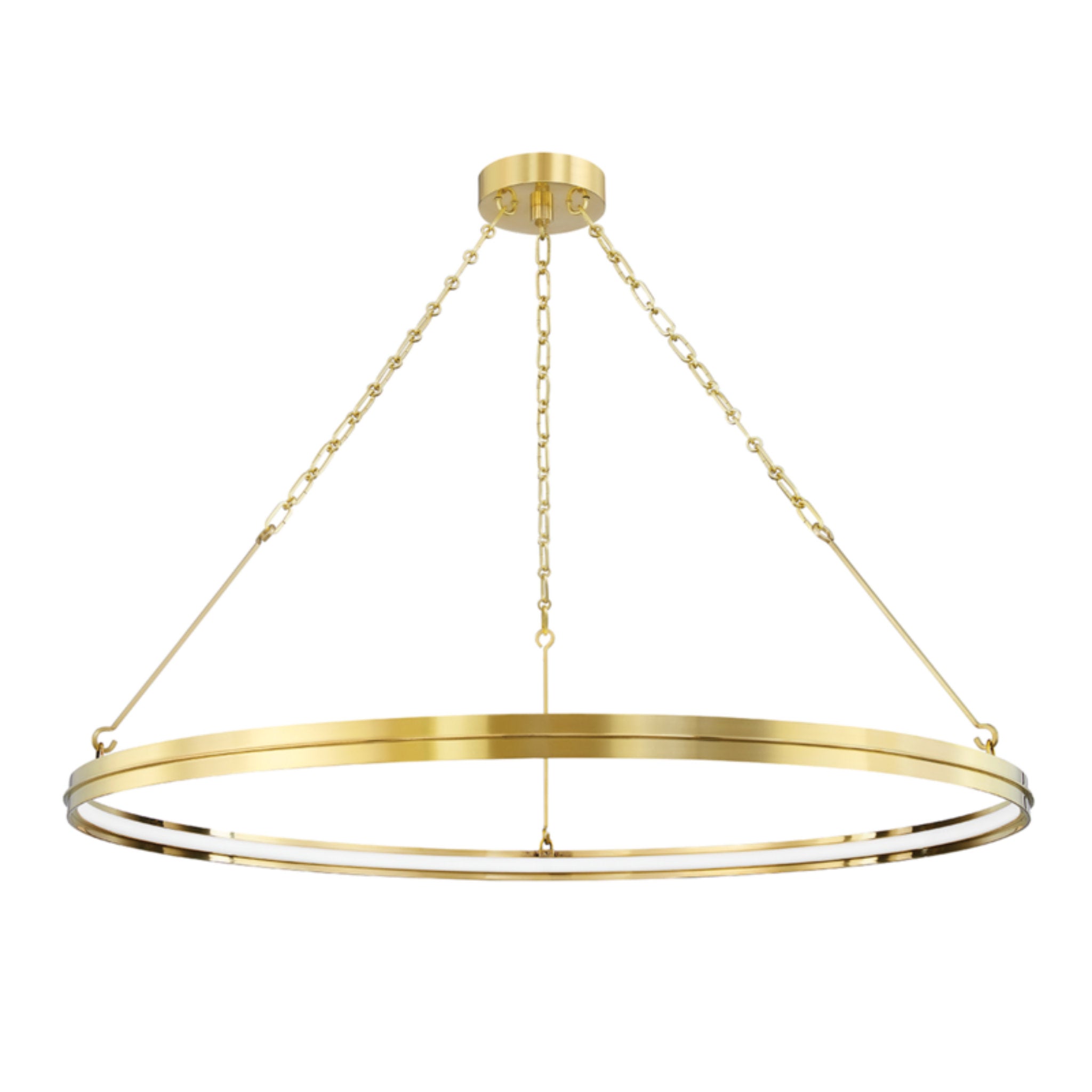 Rosendale 1-Light Chandelier in Aged Brass 42L x 42W x 2.25H