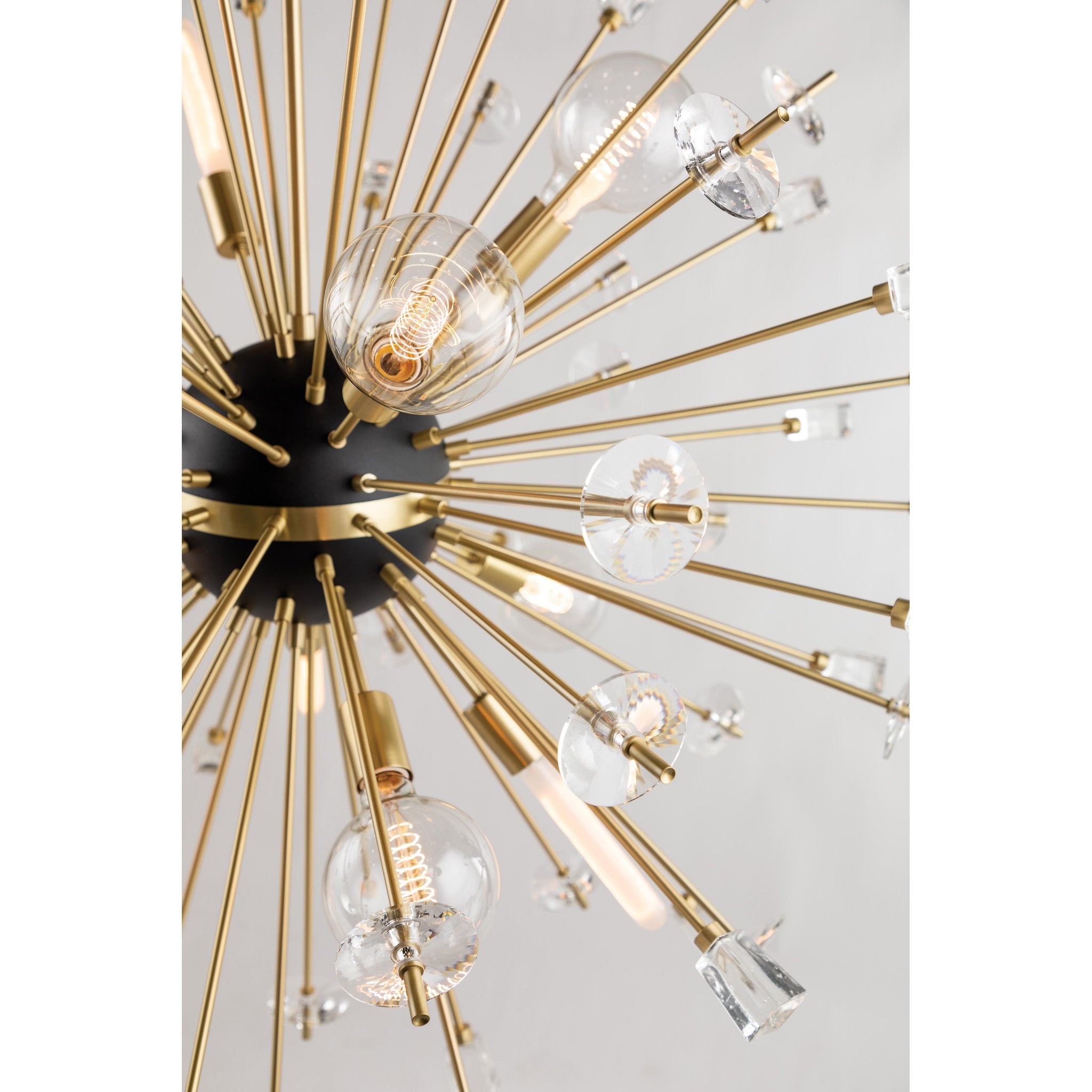 Liberty 12-Light Chandelier in Aged Brass 46L x 46W x 46H