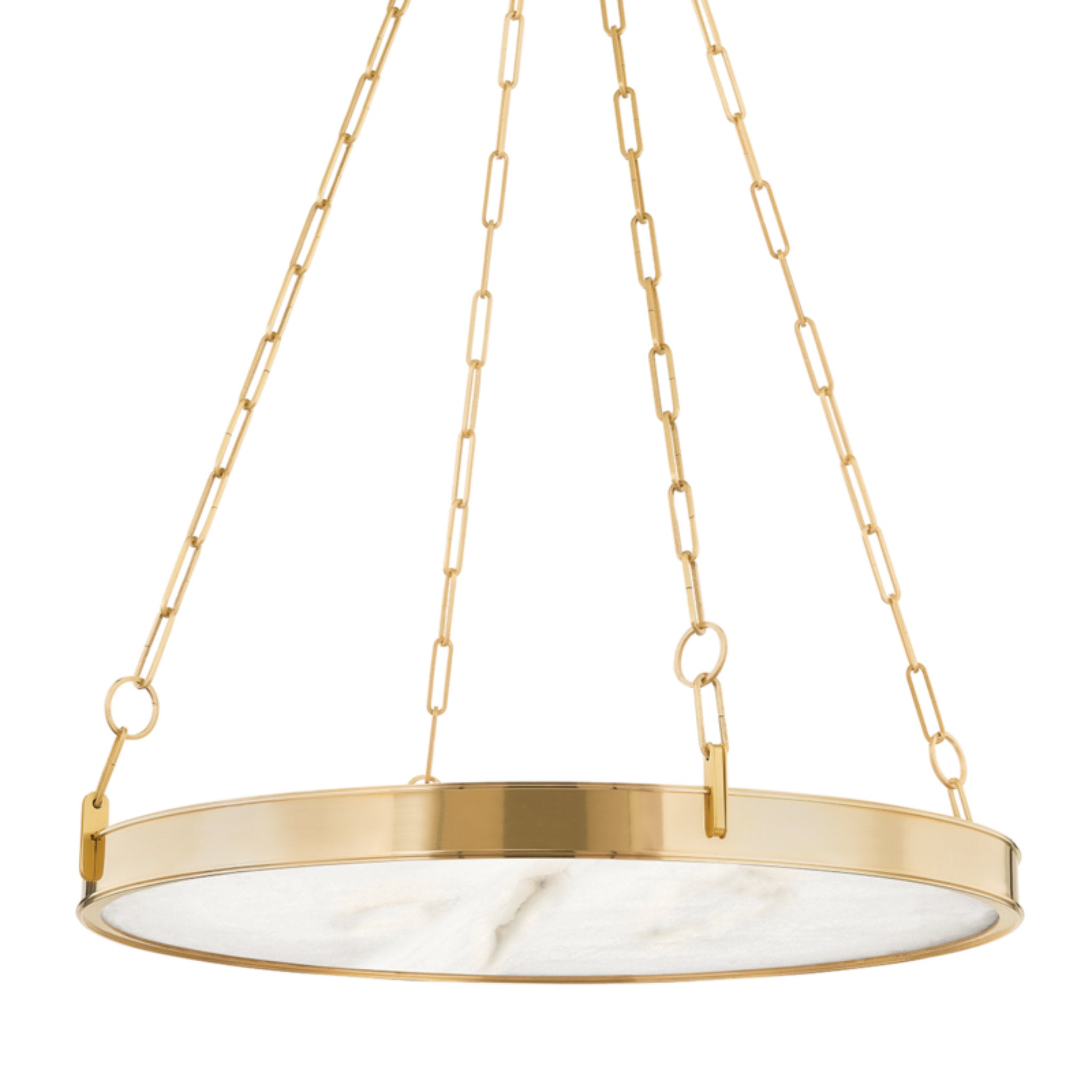 Kirby 1-Light Chandelier in Aged Brass 30L x 30W x 3.5H