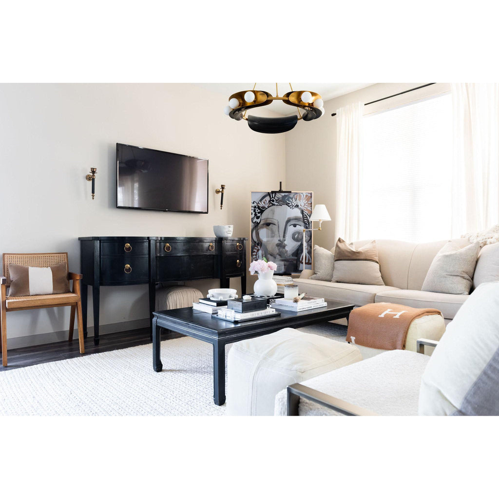 Hopper 9-Light Chandelier in Vintage Brass/Black Brass 32L x 32W x 25H
