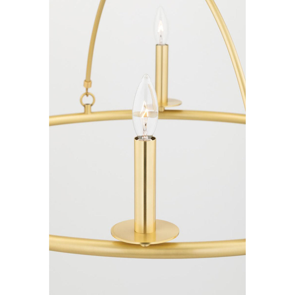 Howell 20-Light Chandelier in Aged Brass 47L x 47W x 42.25H