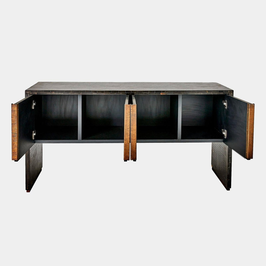 Global Views Bjorn Horn Black Inlay Console