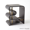Global Views Ebony Cerused Traverse Side Table