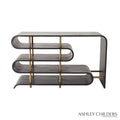 Global Views Ebony Cerused Traverse Console Table