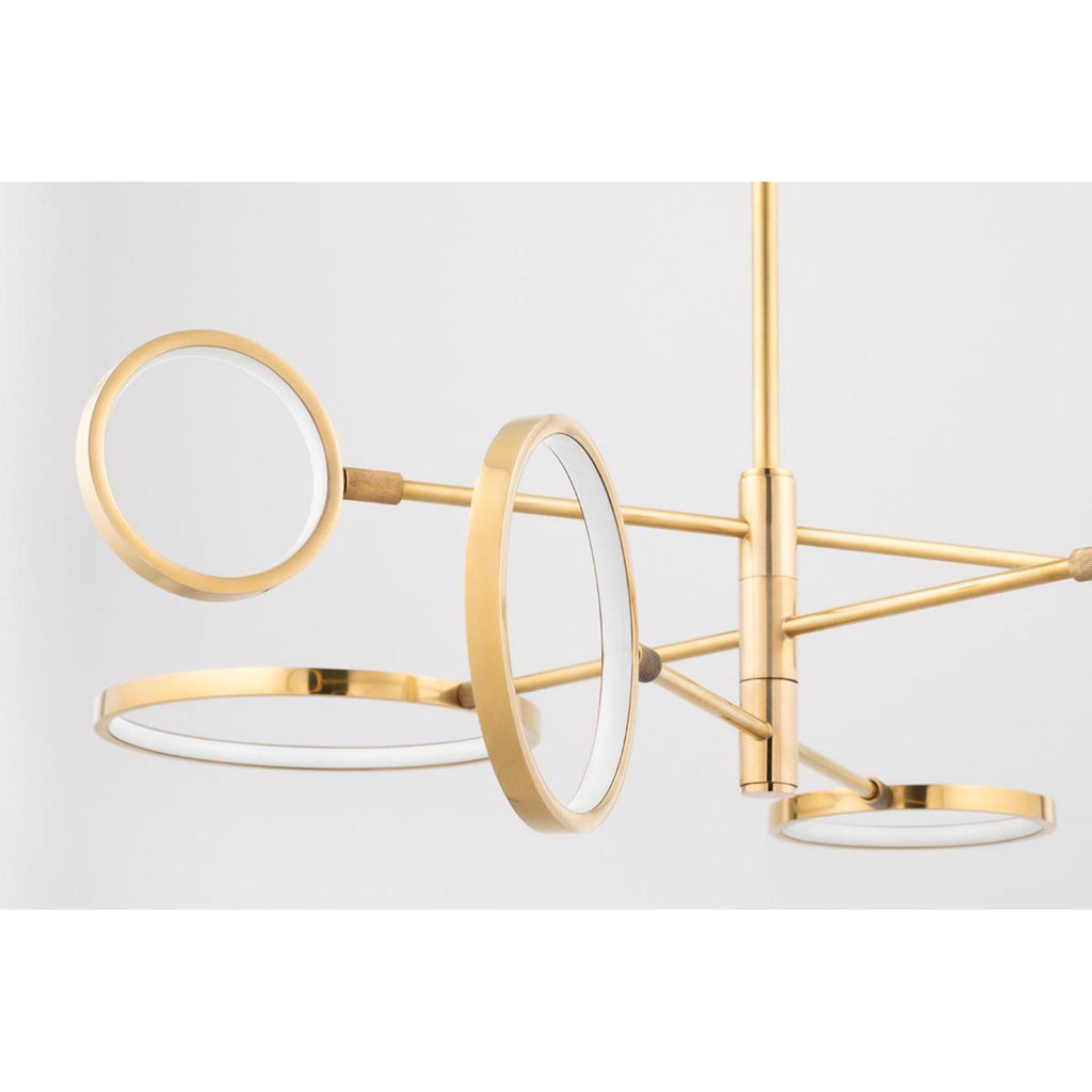 Saturn 0-Light Chandelier in Aged Brass 44.5L x 44.5W x 13.25H