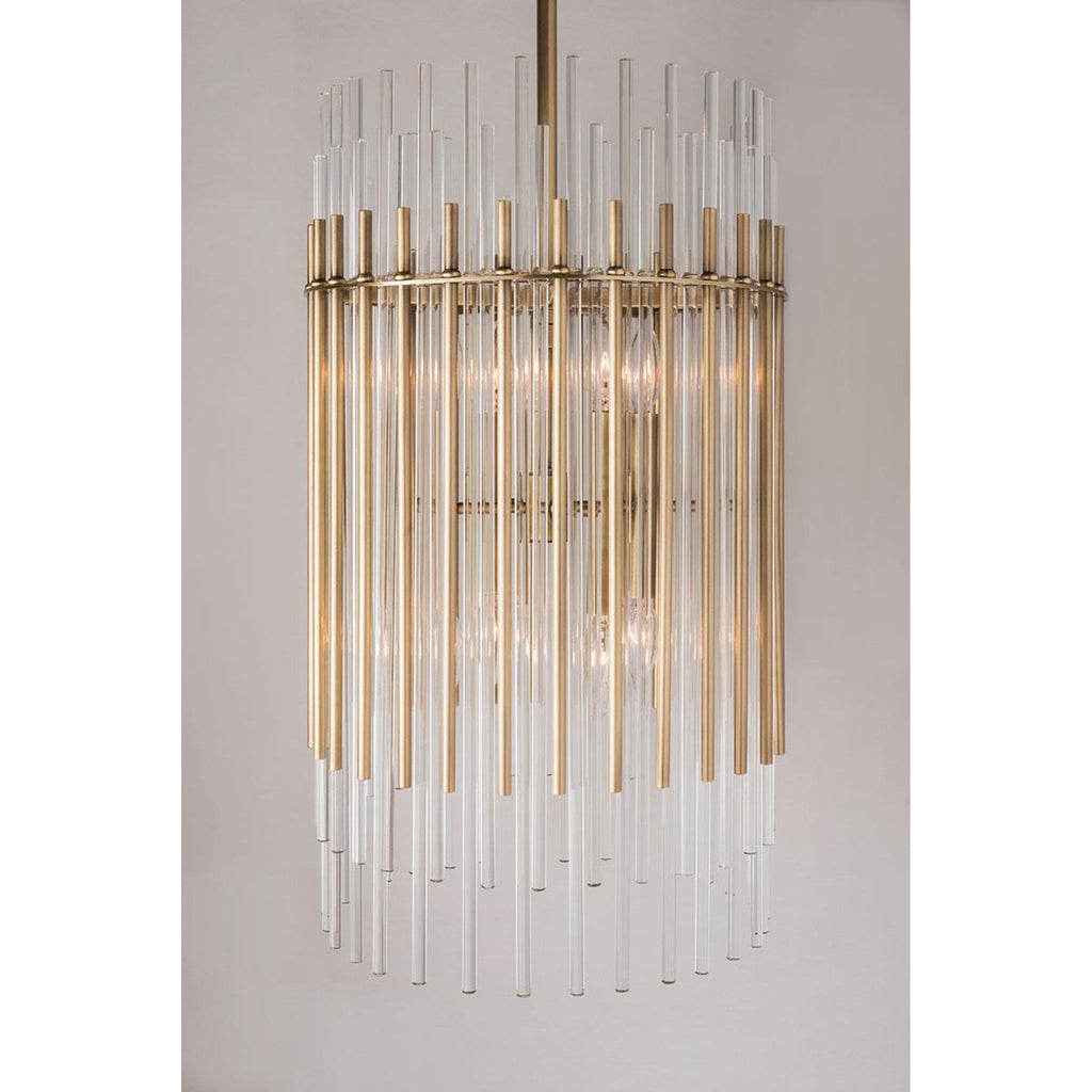 Wallis 10-Light Chandelier in Aged Brass 20.75L x 20.75W x 30.75H