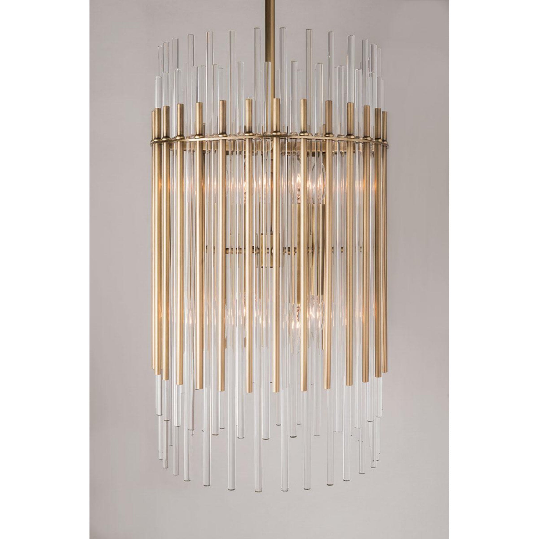 Wallis 10-Light Chandelier in Aged Brass 20.75L x 20.75W x 30.75H