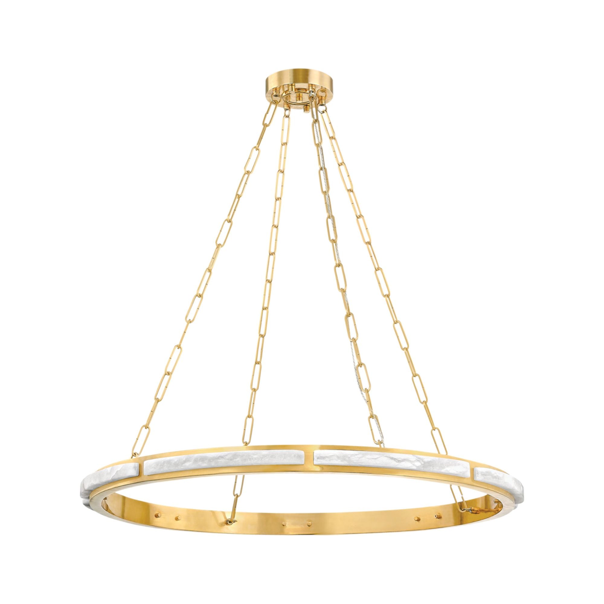Wingate 1-Light Chandelier in Aged Brass 36L x 36W x 2H