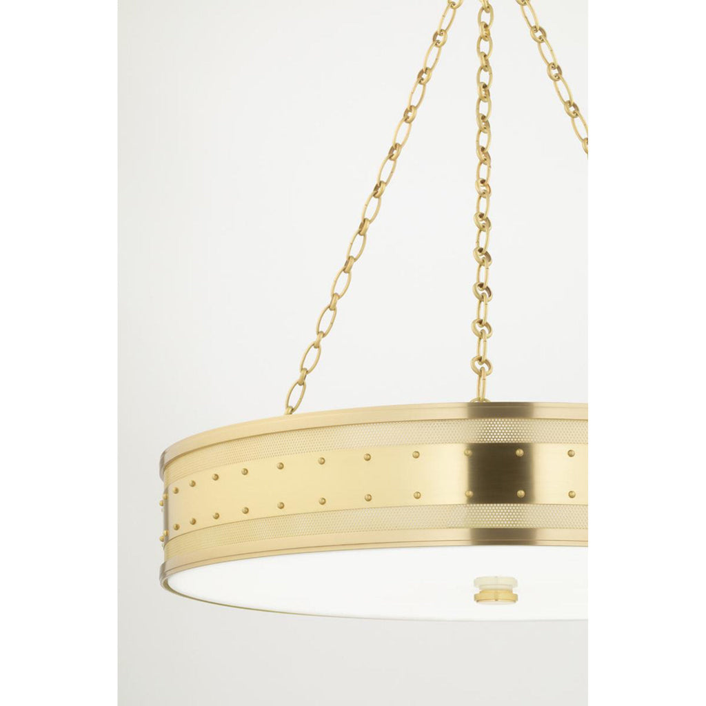Gaines 6-Light Chandelier in Historic Nickel 30L x 30W x 7H
