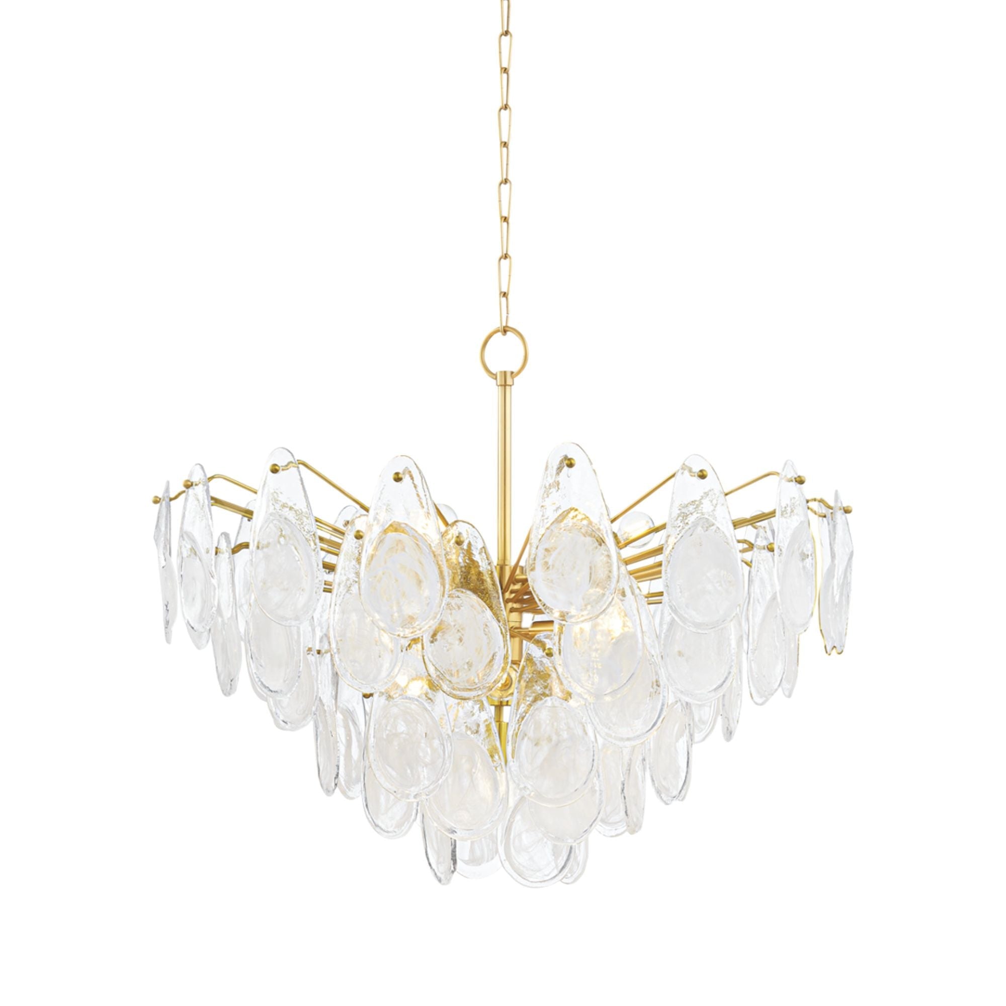 Darcia 15-Light Chandelier in Aged Brass 35.75L x 35.75W x 28.75H