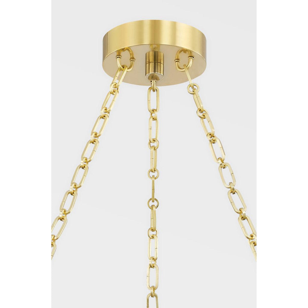 Rosendale 1-Light Chandelier in Aged Brass 42L x 42W x 2.25H