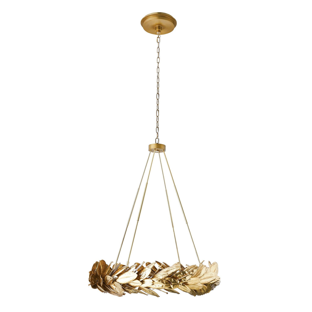 Global Views Brass Laurel Chandelier