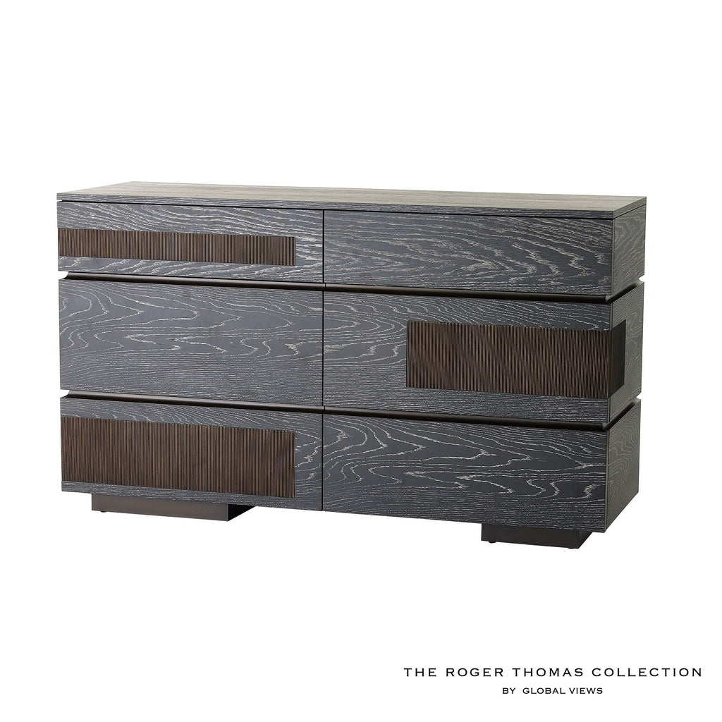 Global Views Black Cerused Oak Brazil Dresser