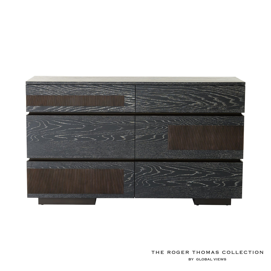 Global Views Black Cerused Oak Brazil Dresser