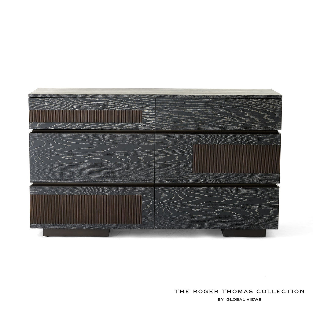 Global Views Black Cerused Oak Brazil Dresser