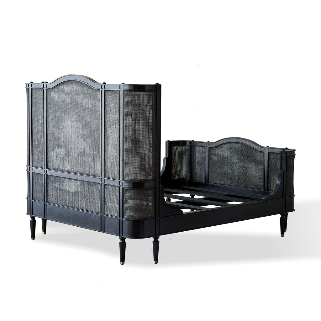 Global Views Blackened Josephine Oak Bed