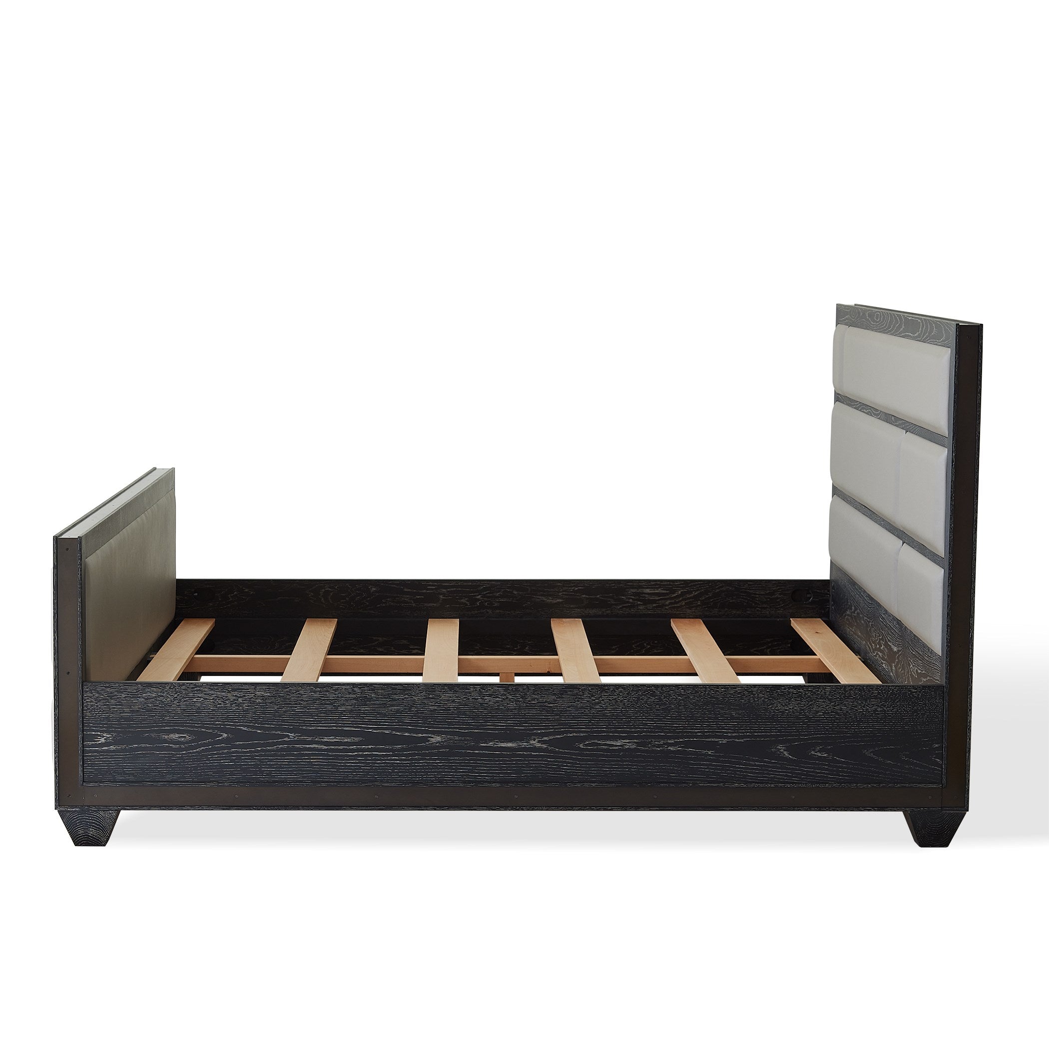 Global Views Bed Black Cerused Oak Brazil Bed