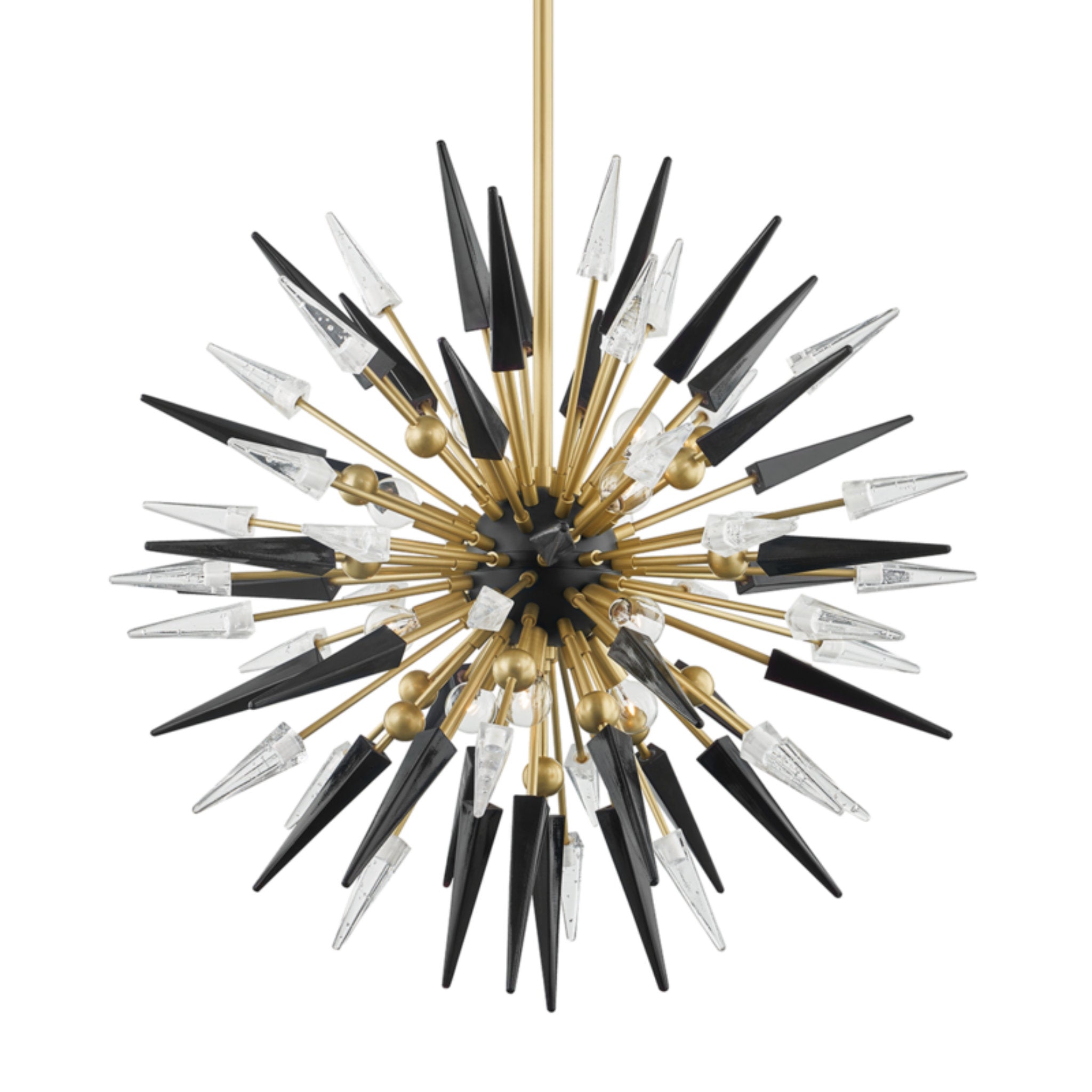 Sparta 12-Light Chandelier in Aged Brass 32L x 32W x 32H