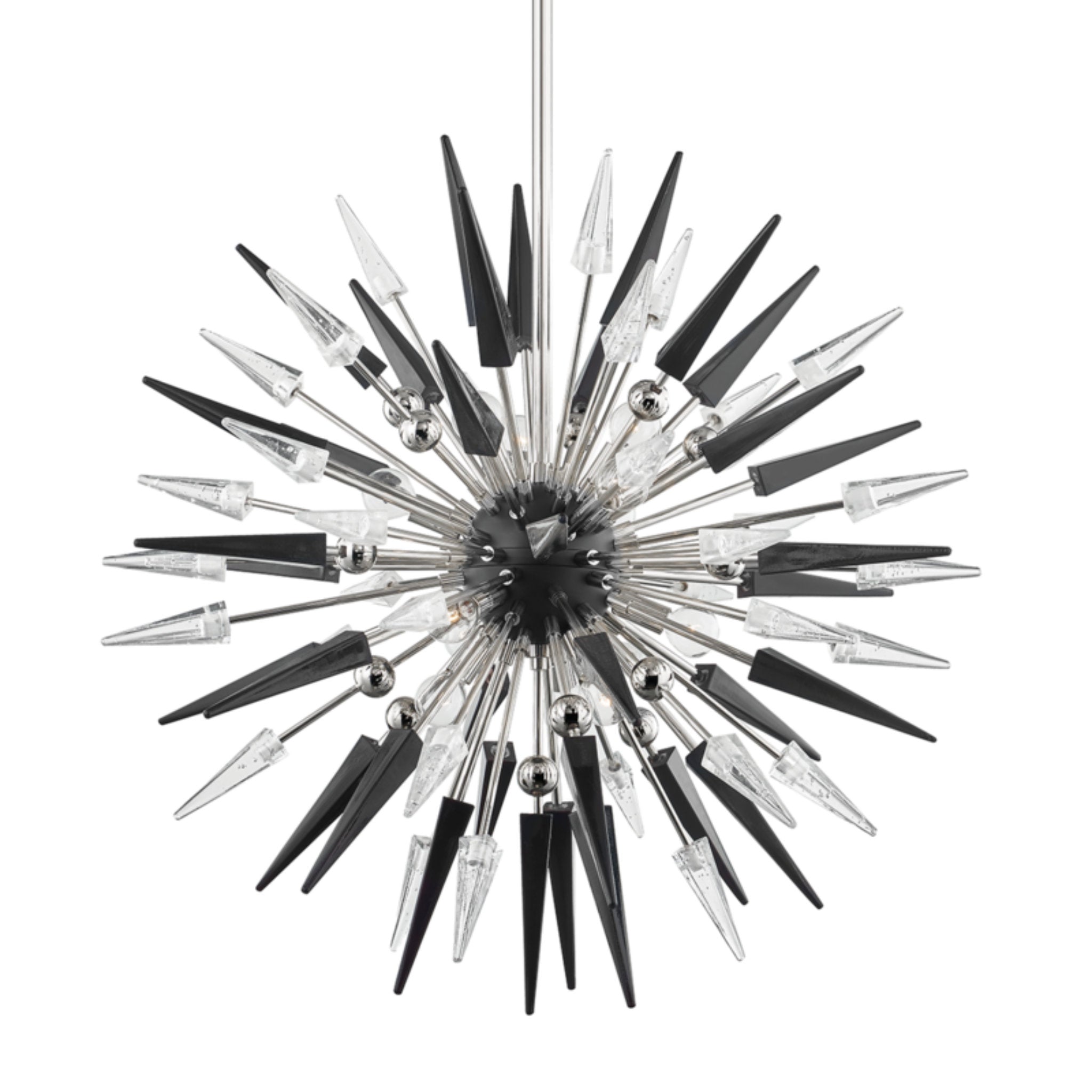 Sparta 12-Light Chandelier in Polished Nickel 32L x 32W x 32H