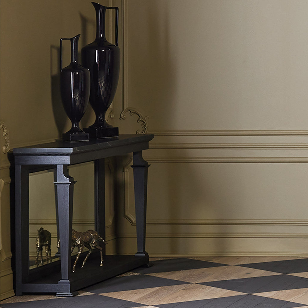 Global Views Blackened Oak Josephine Console