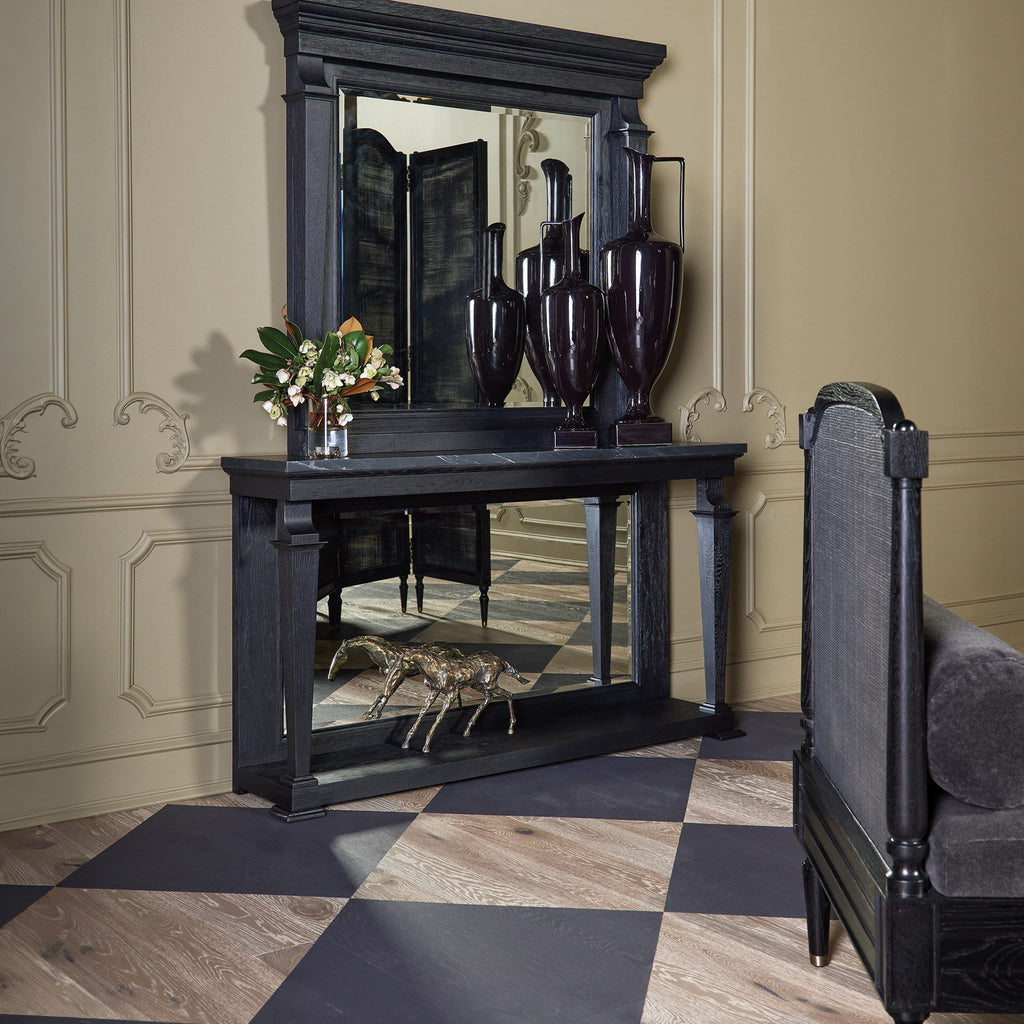 Global Views Blackened Oak Josephine Console