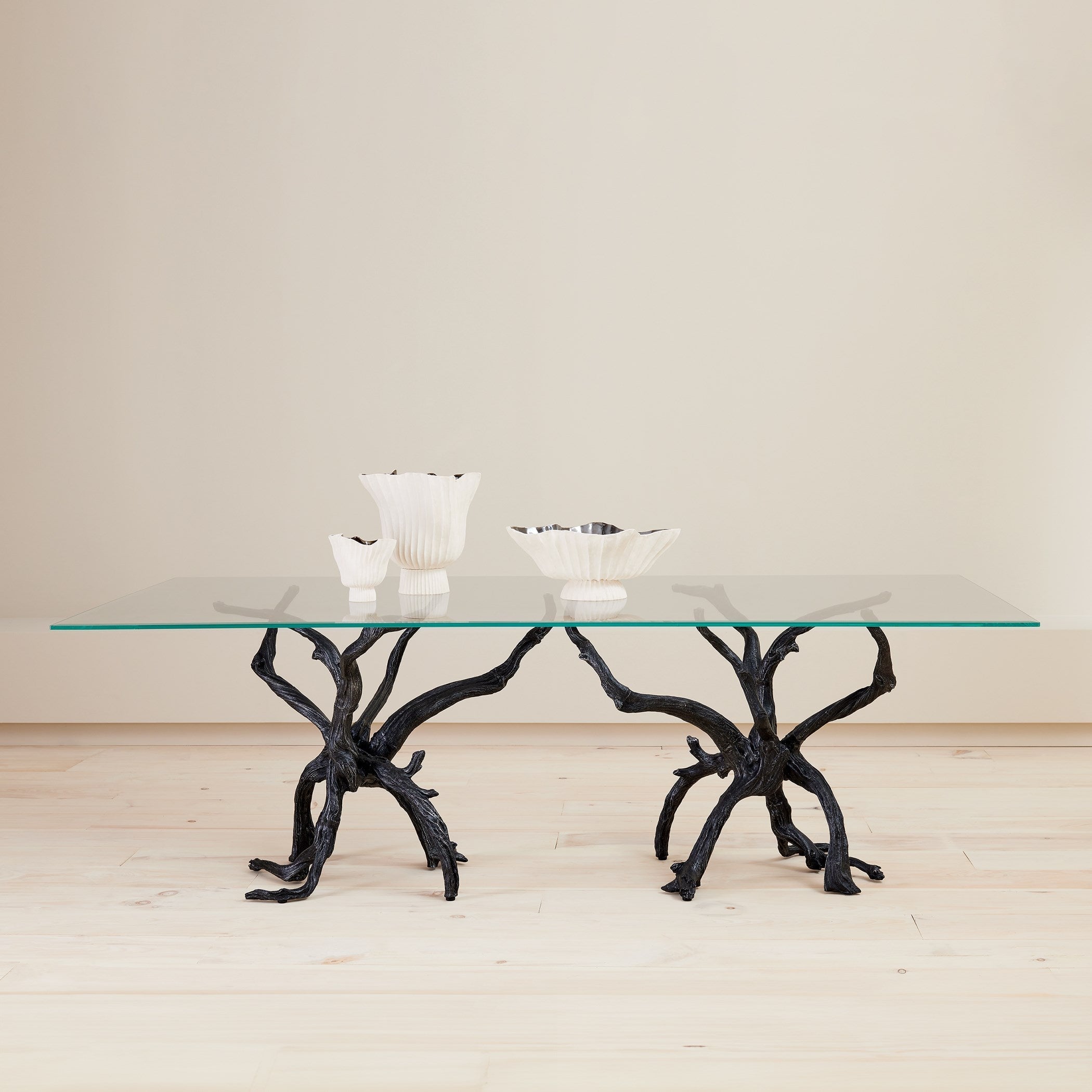 Global Views Natural Iron Monterey Rectangle Dining Table