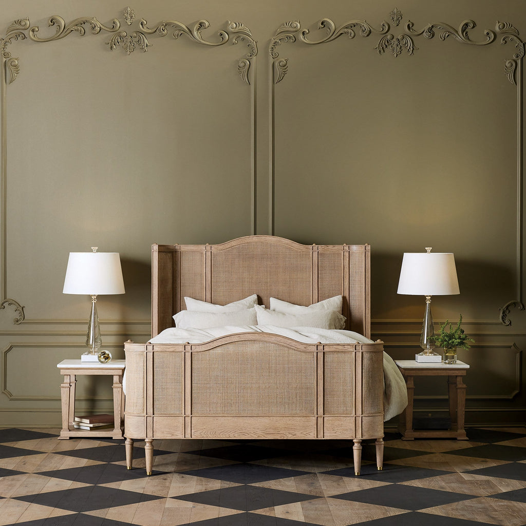 Global Views Blackened Josephine Oak Bed