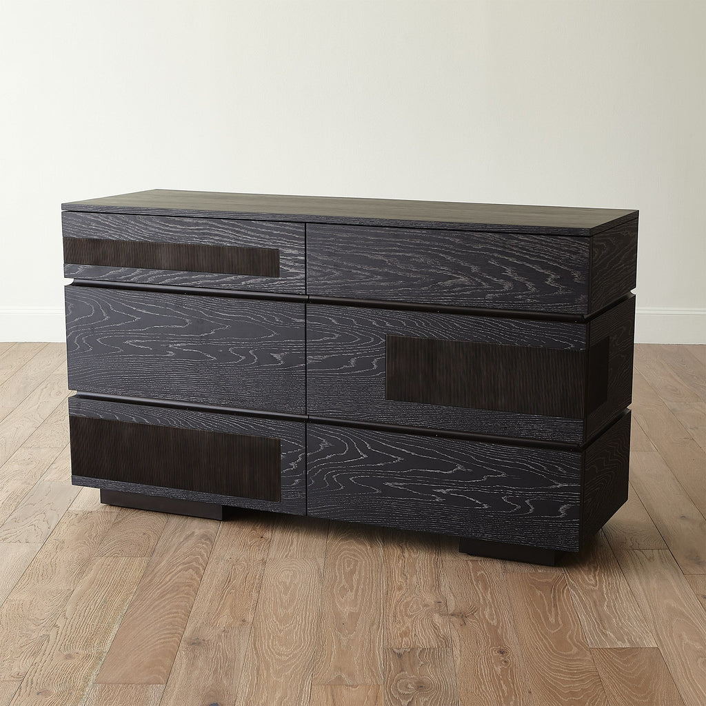 Global Views Black Cerused Oak Brazil Dresser