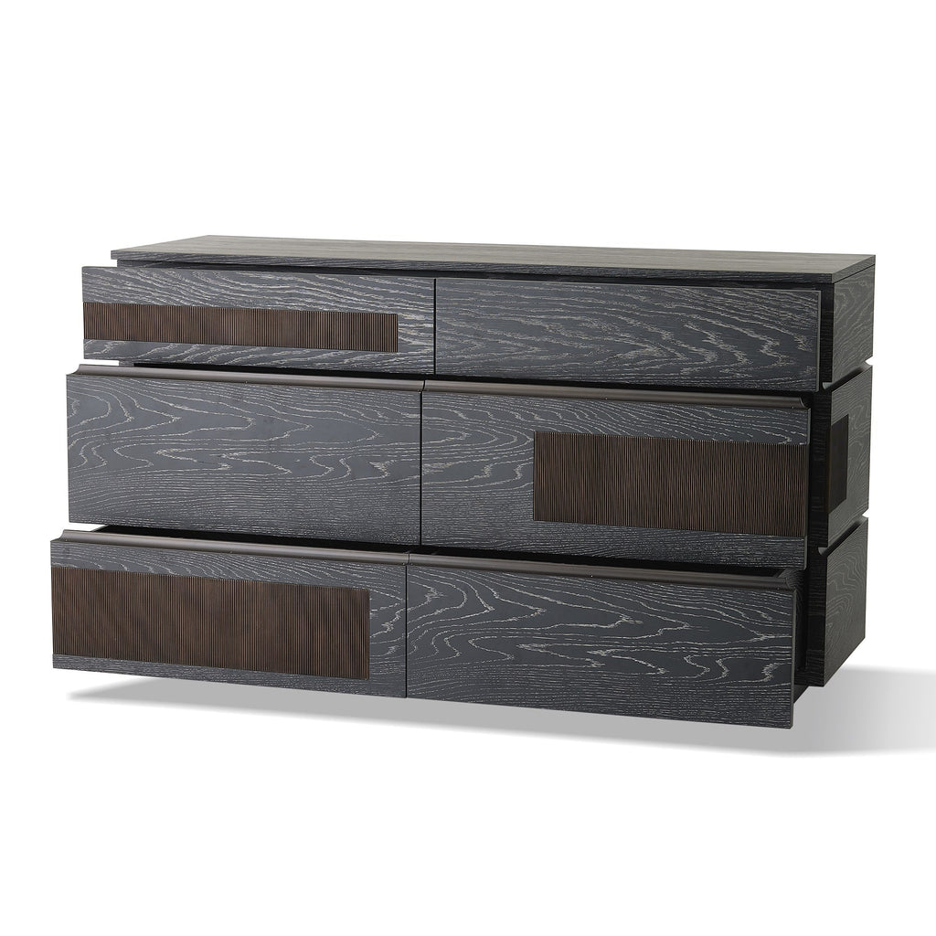Global Views Black Cerused Oak Brazil Dresser