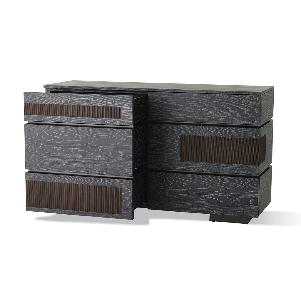 Global Views Black Cerused Oak Brazil Dresser