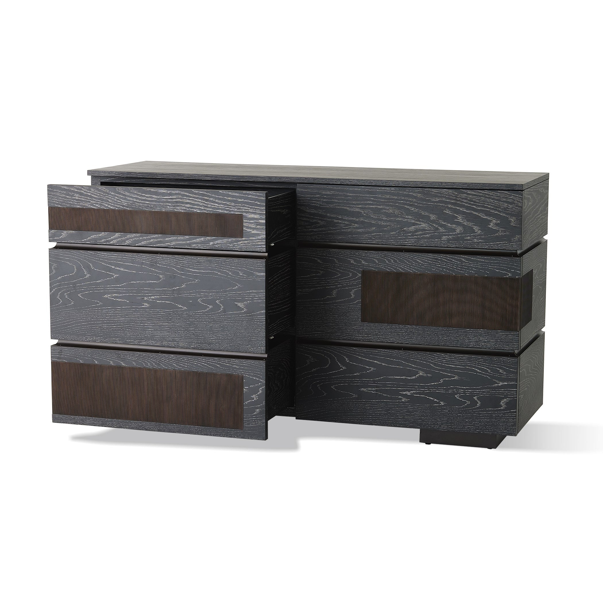 Global Views Black Cerused Oak Brazil Dresser