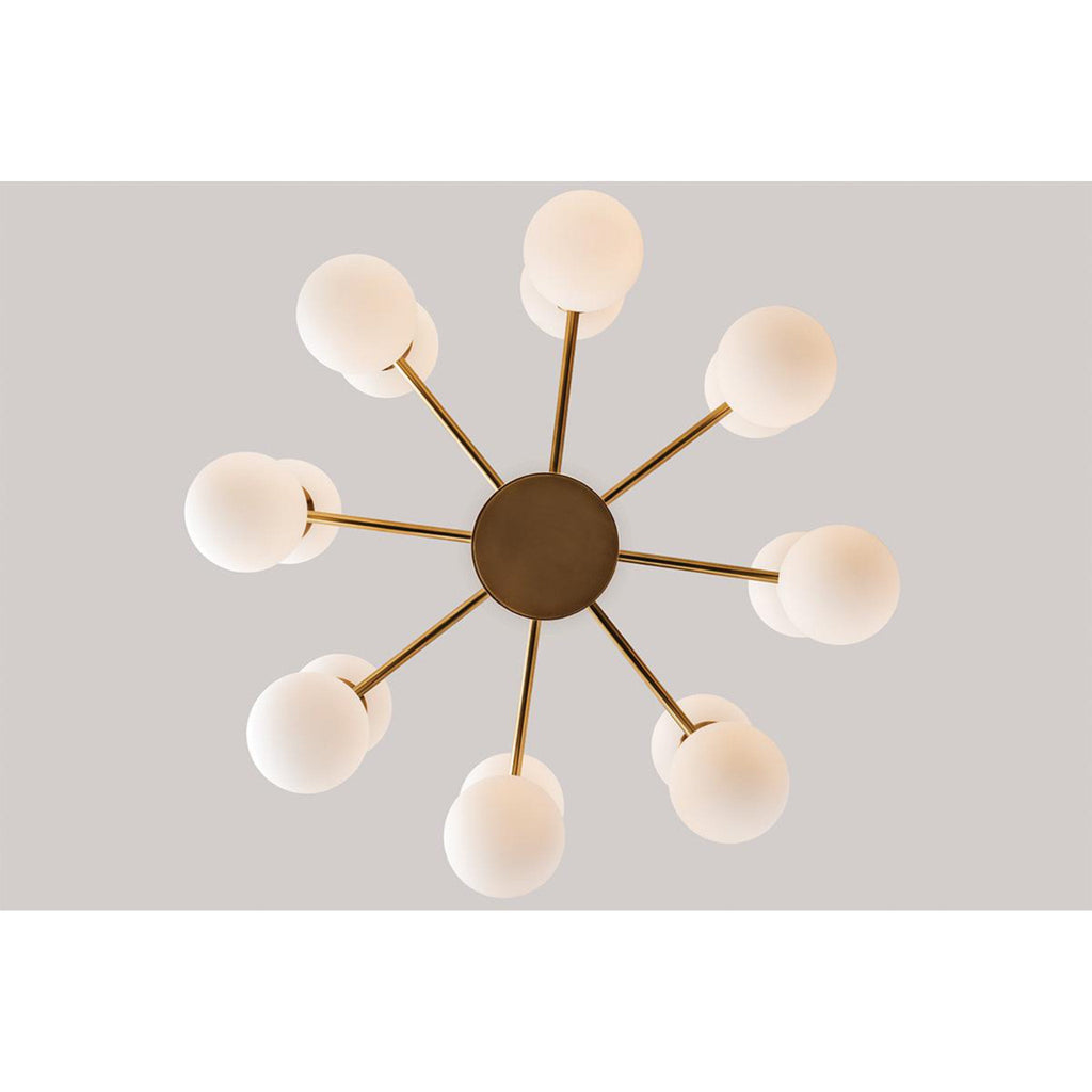 Astoria 16-Light Chandelier in Aged Brass 27L x 27W x 13.5H