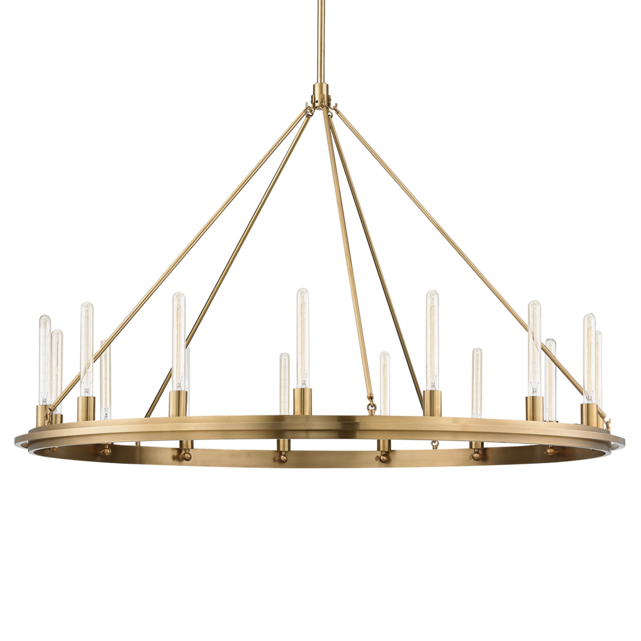Chambers 15-Light Chandelier in Aged Brass 58.25L x 58.25W x 38.25H